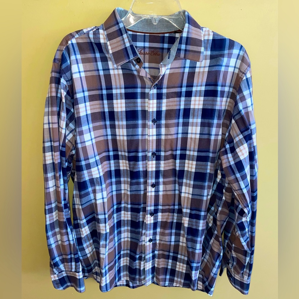 Tasso Elba button down dress shirt large